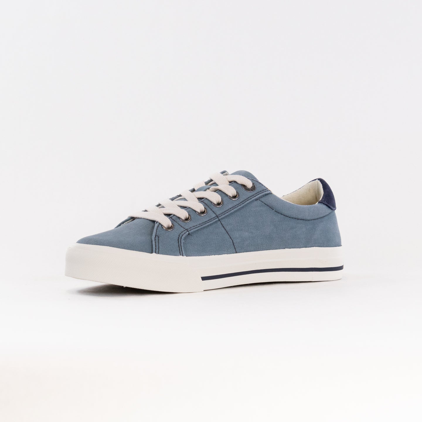 Taos Women's Stylish Z Soul Canvas Sneakers in Lake Blue/Navy Distressed Color