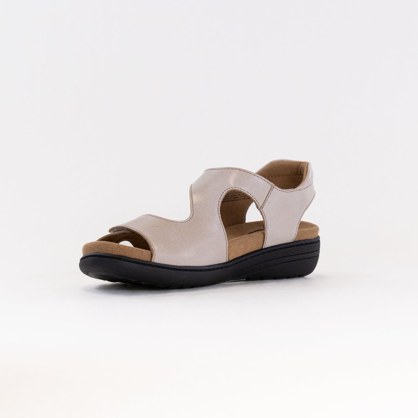Taos Women's Serene Oyster Leather Comfortable Low Wedge Shoes