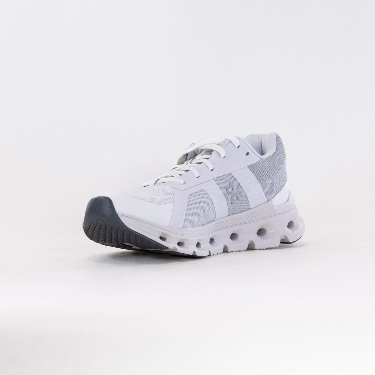 On Women's Wide-Fit Cloudrunner Running Shoes in White/Frost