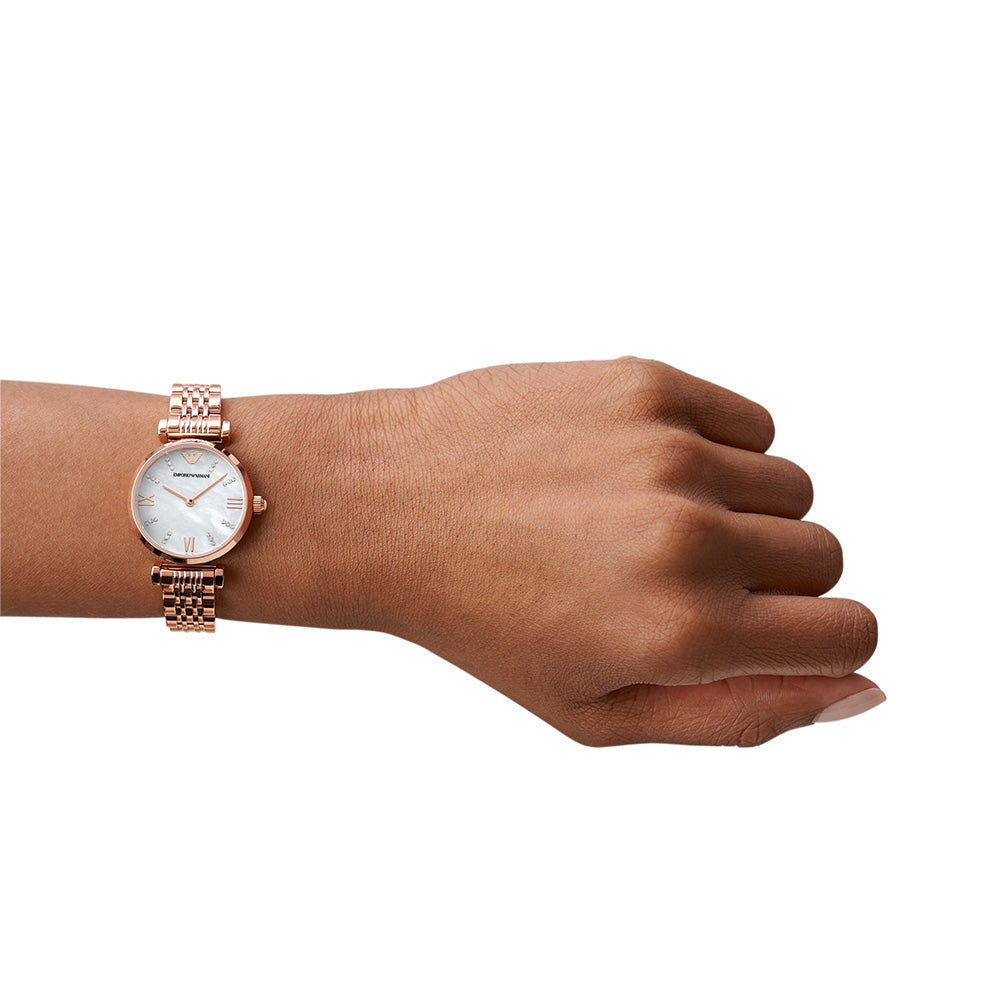 Emporio Armani Stylish Rose Gold Women's Wristwatch - Model AR11316