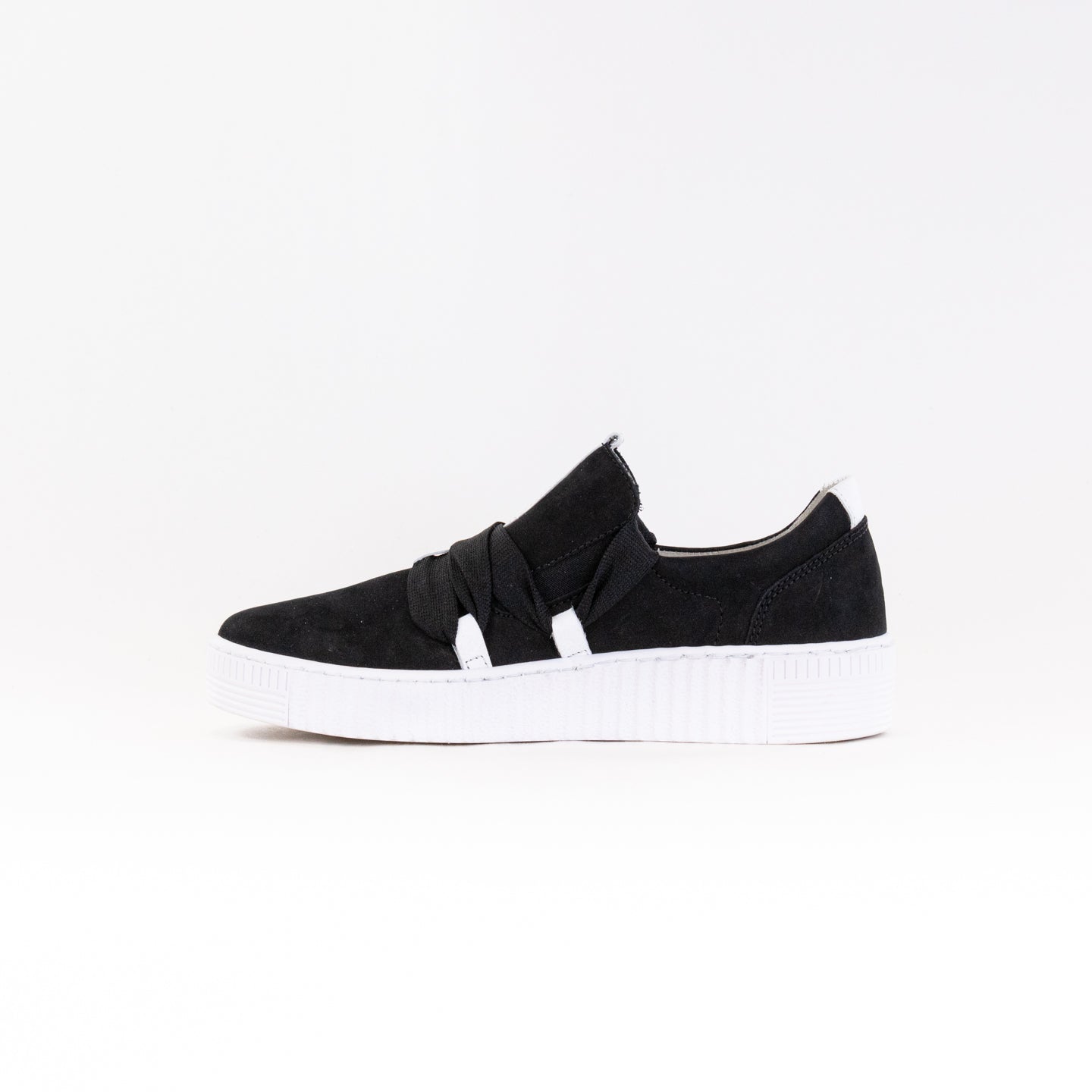 Gabor A1 Black Women's Casual Nubuck Sneaker with Comfort Insoles