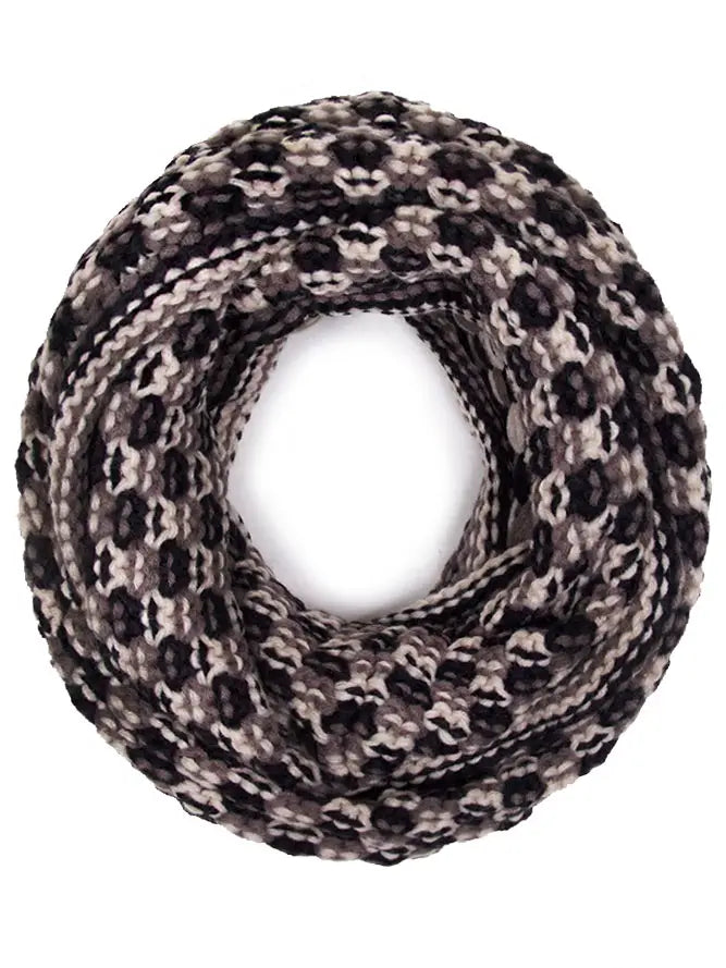 Soft and Cozy Multi - Color Plaid Knit Infinity Scarf for Winter
