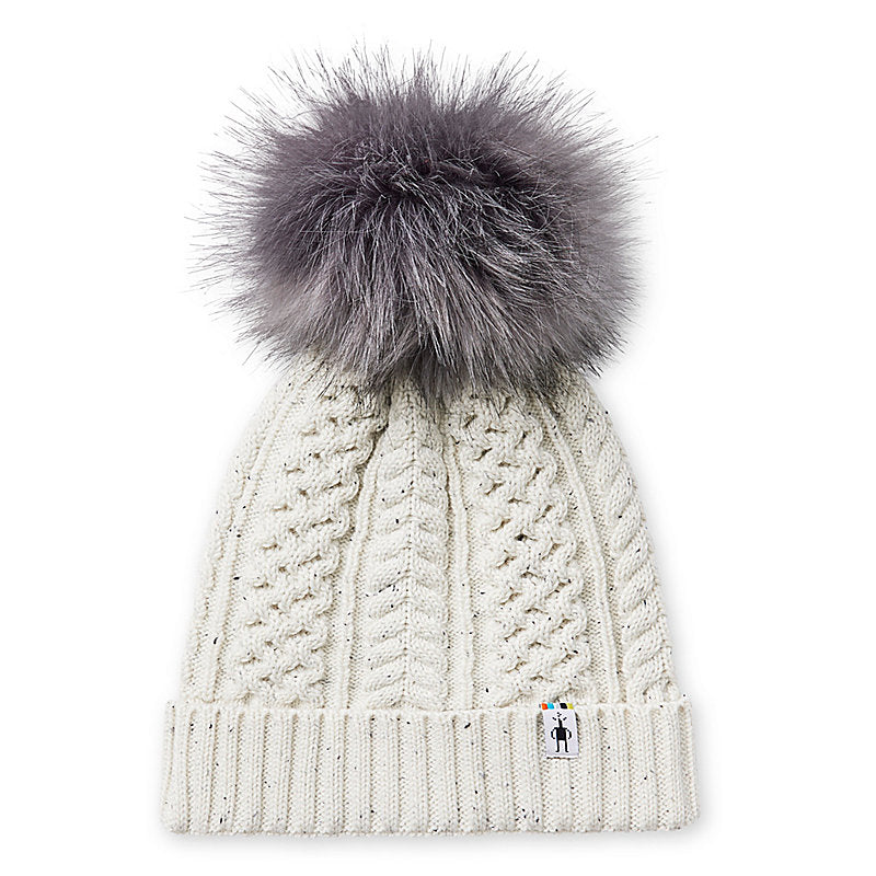 Smartwool Cozy Girls' Ski Lodge Beanie with Faux Fur Pom
