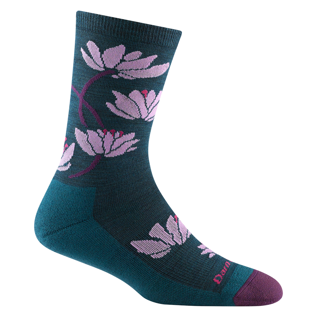 Darn Tough Women's Lightweight Lifestyle Crew Socks with Lily Design