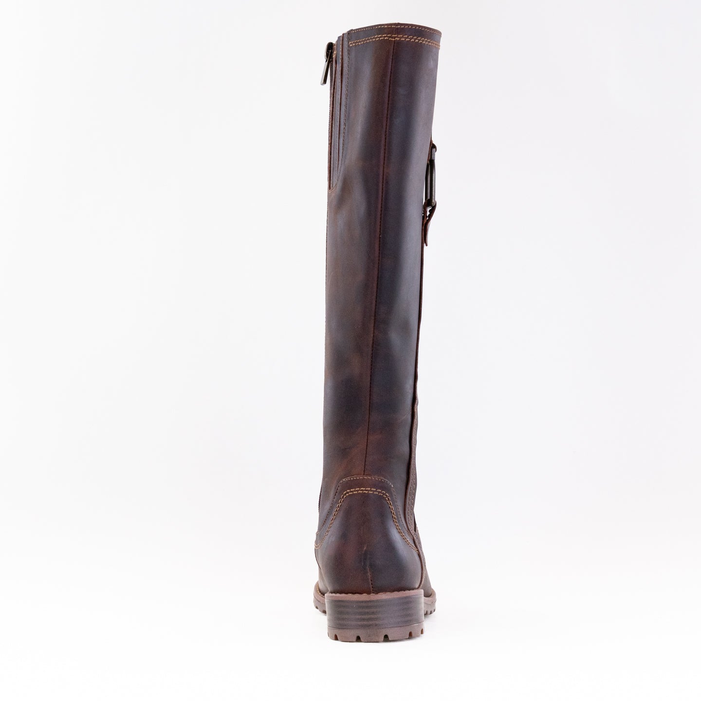 Women's Classic British Tan Leather Clarks Aspra Hi Knee - High Boots