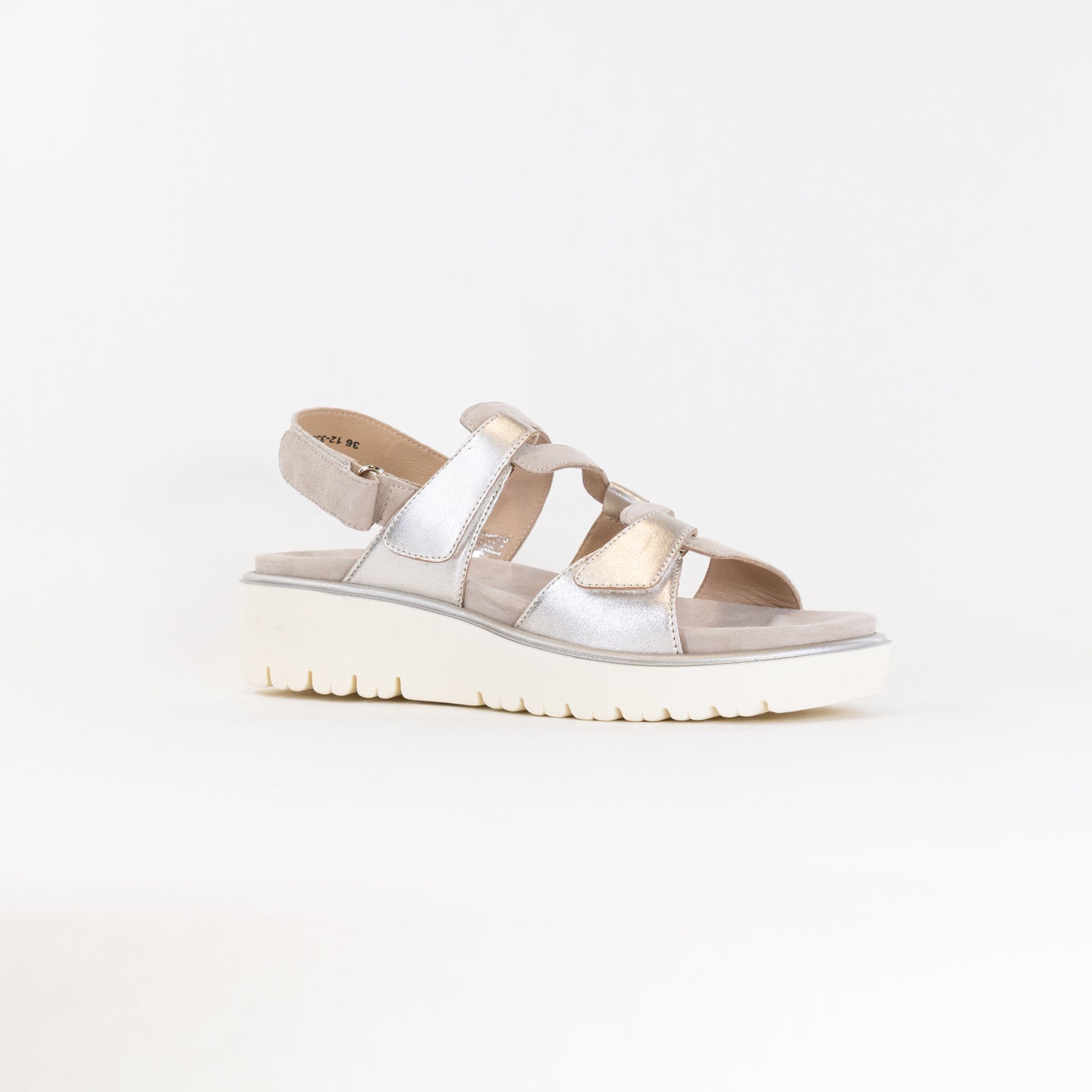Women's Platinum/Sand Ara Bayview Comfort Sandals - Ideal for Casual Wear