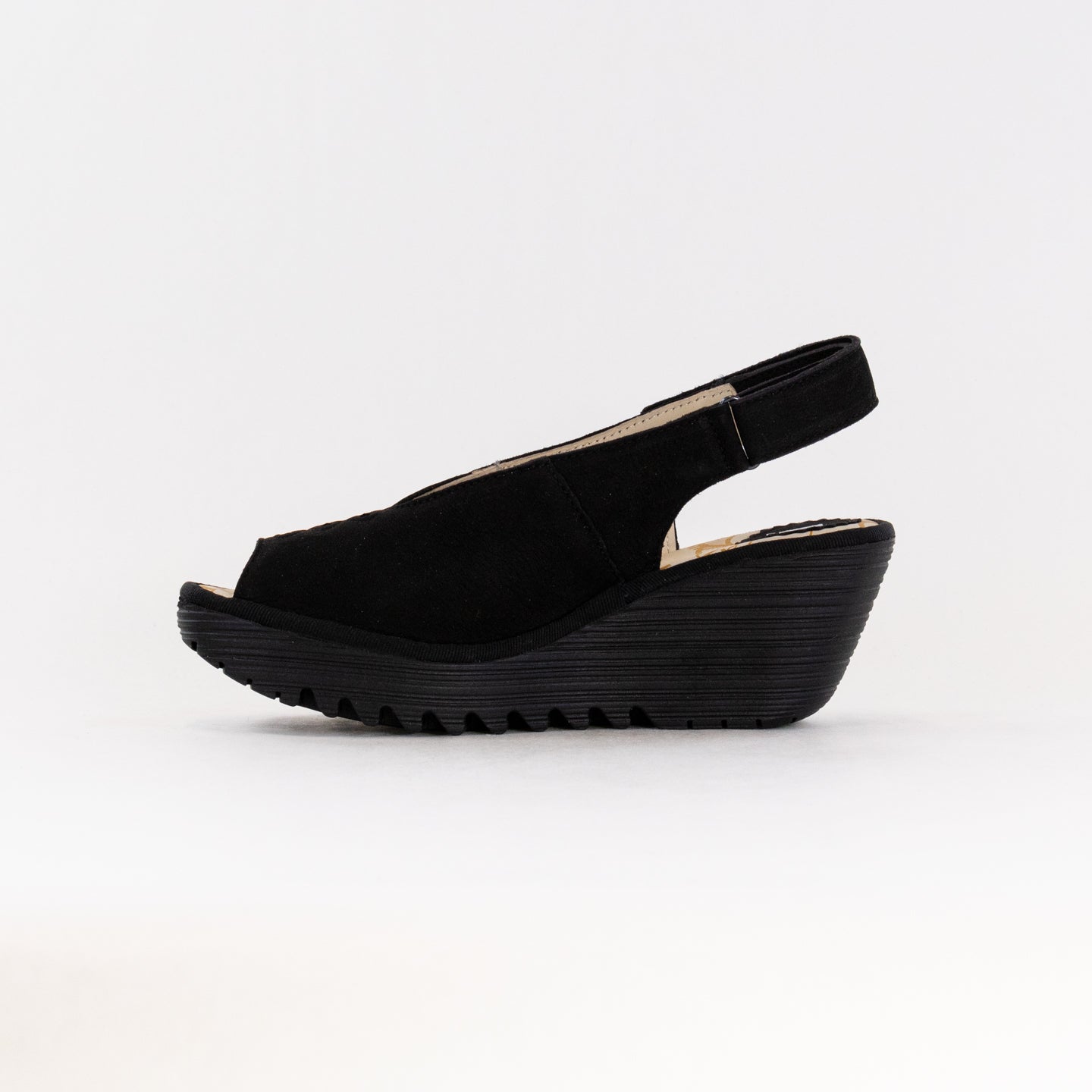 Fly London YEAY387FLY Women's Black Stylish Platform Slides