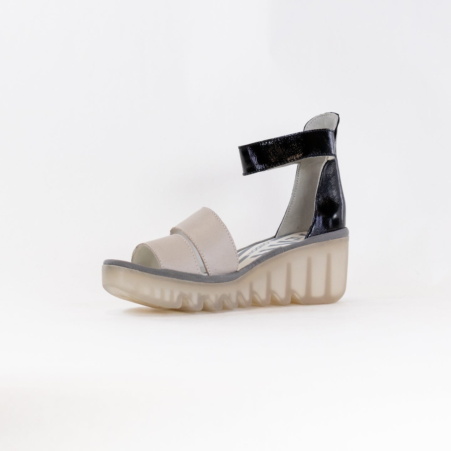 Fly London Women's BONO290FLY Wedge Sandals - Cloud/Black
