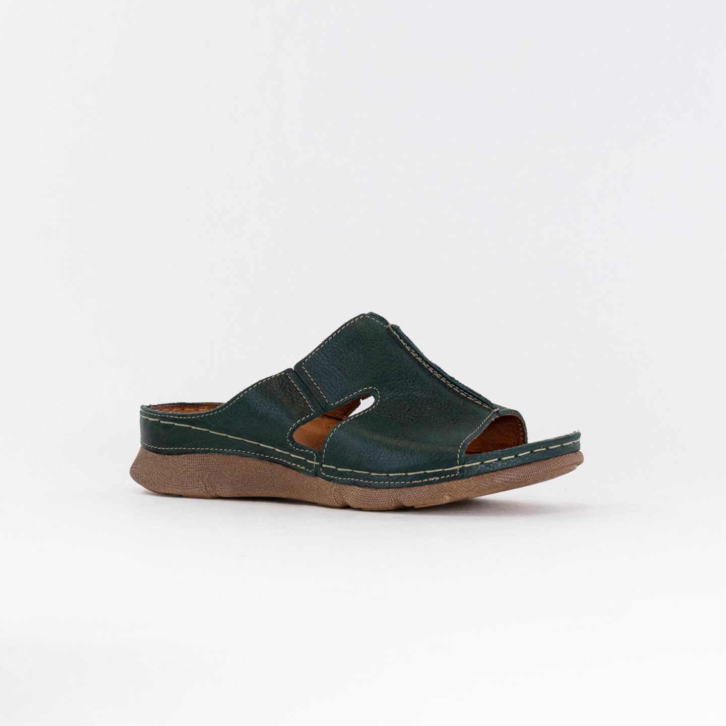 V-Italia Women's 925 Sandals Crafted from Green Leather