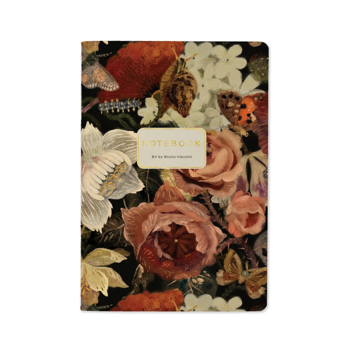 Bruno Visconti's BV Floral Lush Bouquet Design Notebook for Creative Writing
