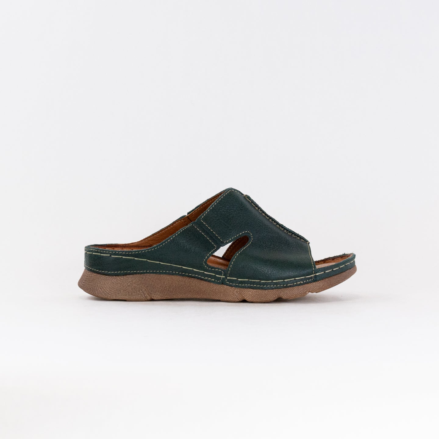 V-Italia Women's 925 Sandals Crafted from Green Leather