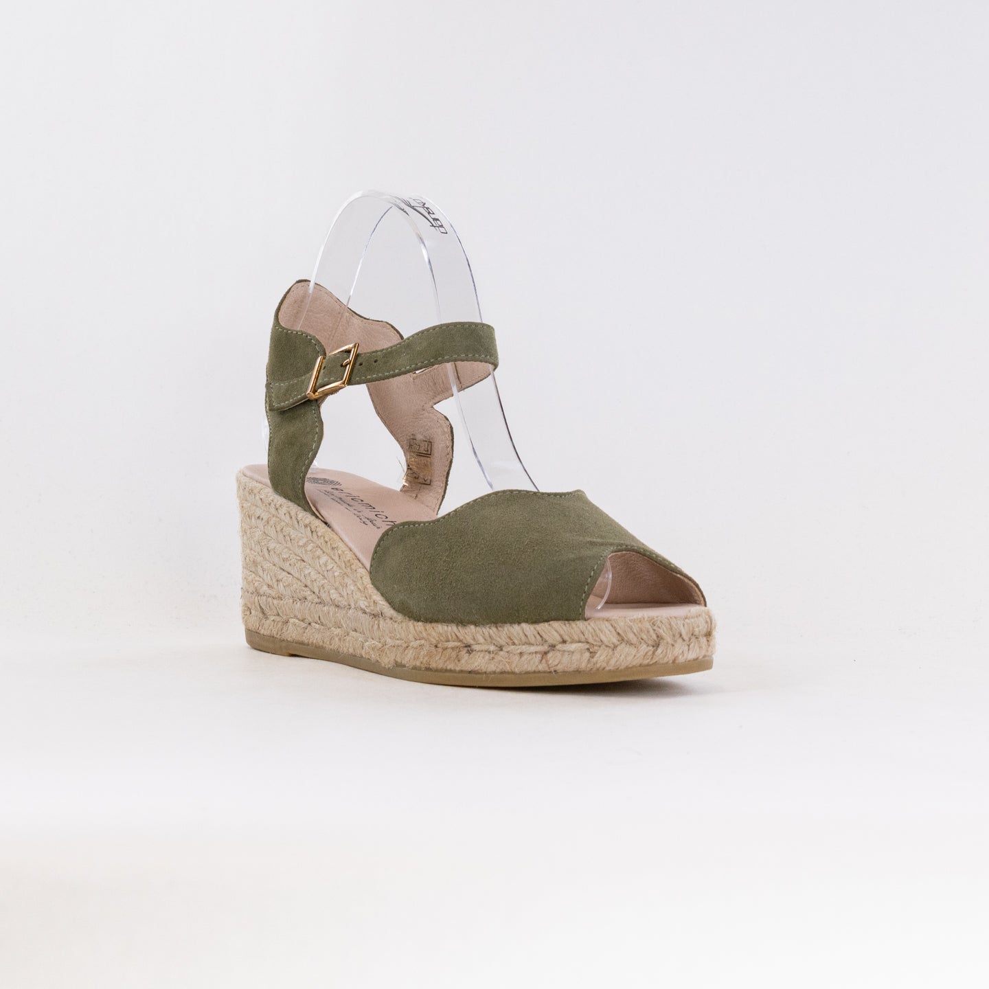 Women's Eric Michael Khaki Suede Lupa Wedge Sandals