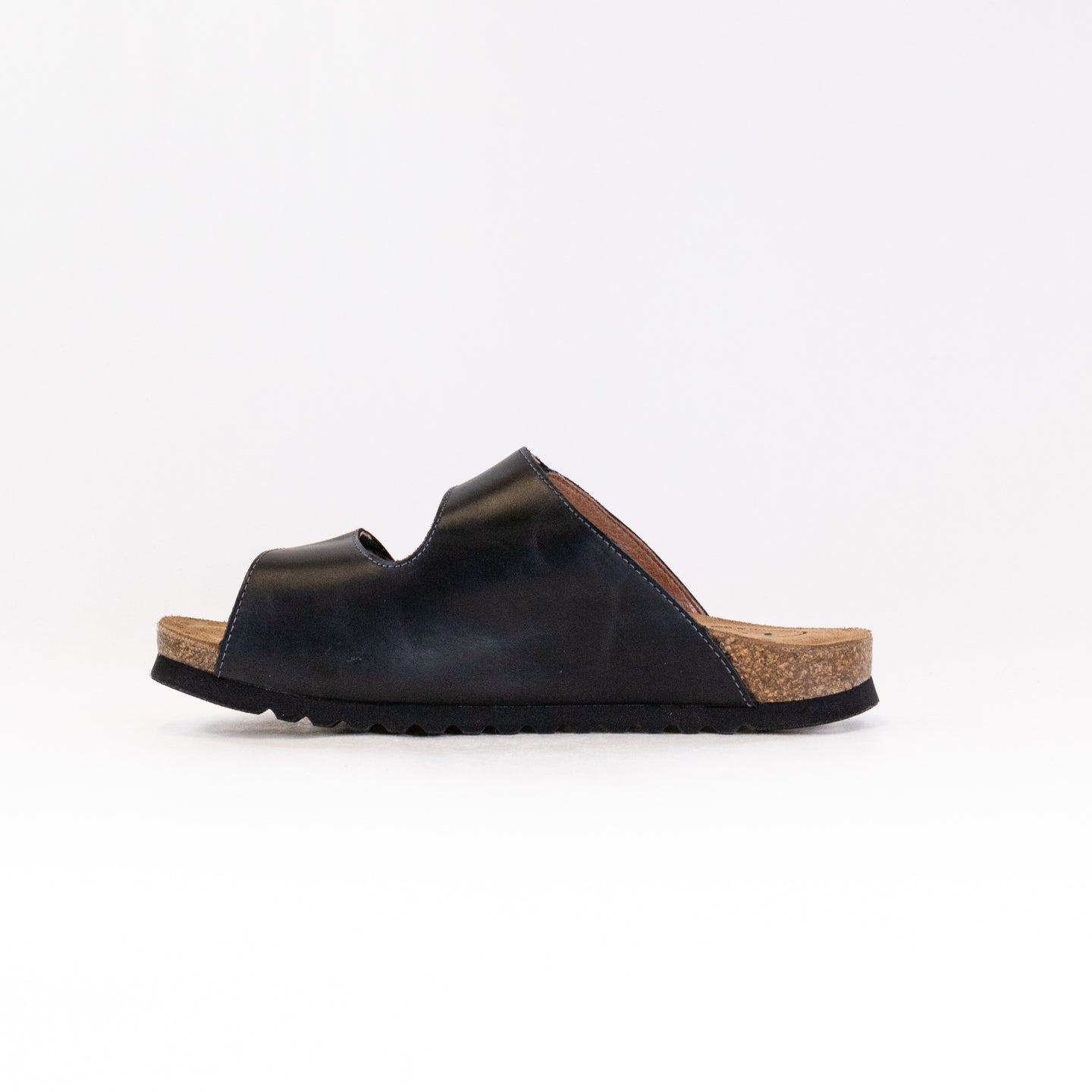 Women's Taos Black Leather Casita Sandals with Euro Cork Support