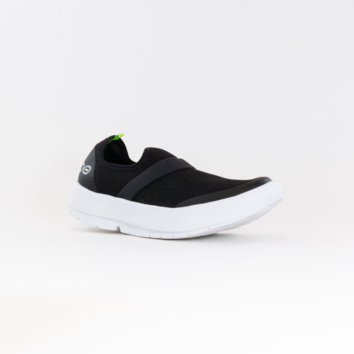 Women's OOFOS OOmg Comfortable Footwear - White and Black Color Combination