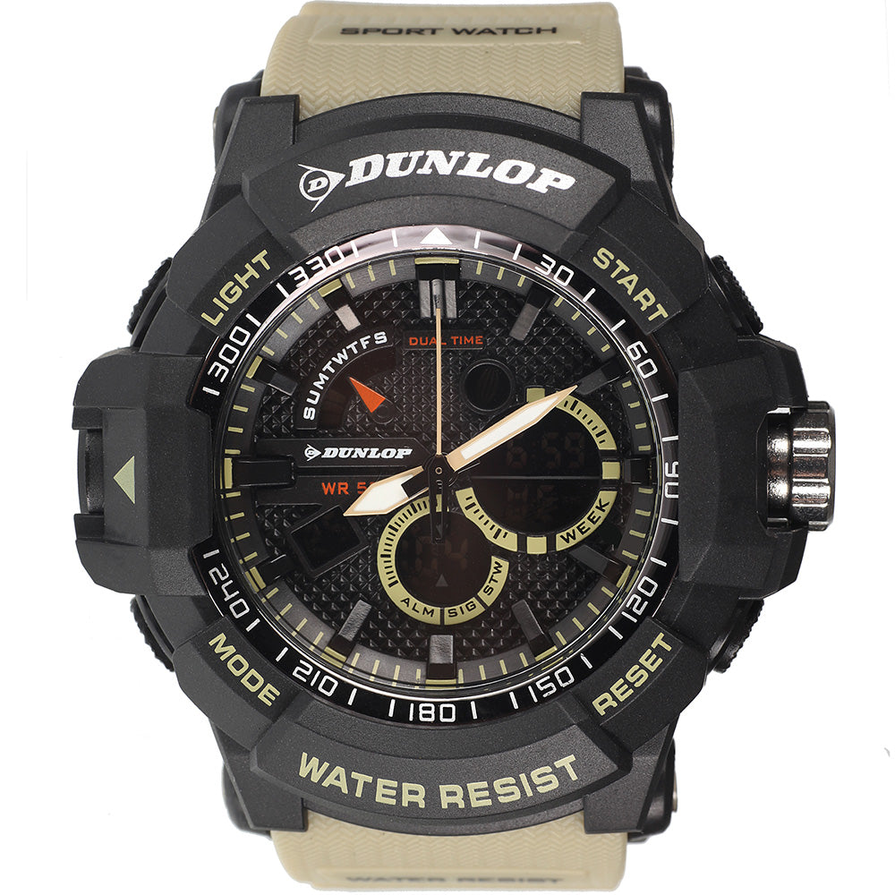 Dunlop ES8586G-H Multifunctional Sports Watch with Digital and Analogue Display