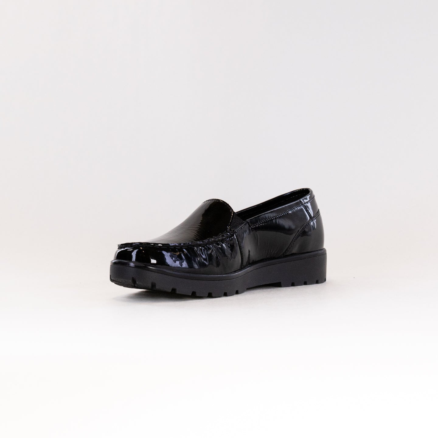 ARA Women's Elegant Black Patent Leather Dewitt Loafers