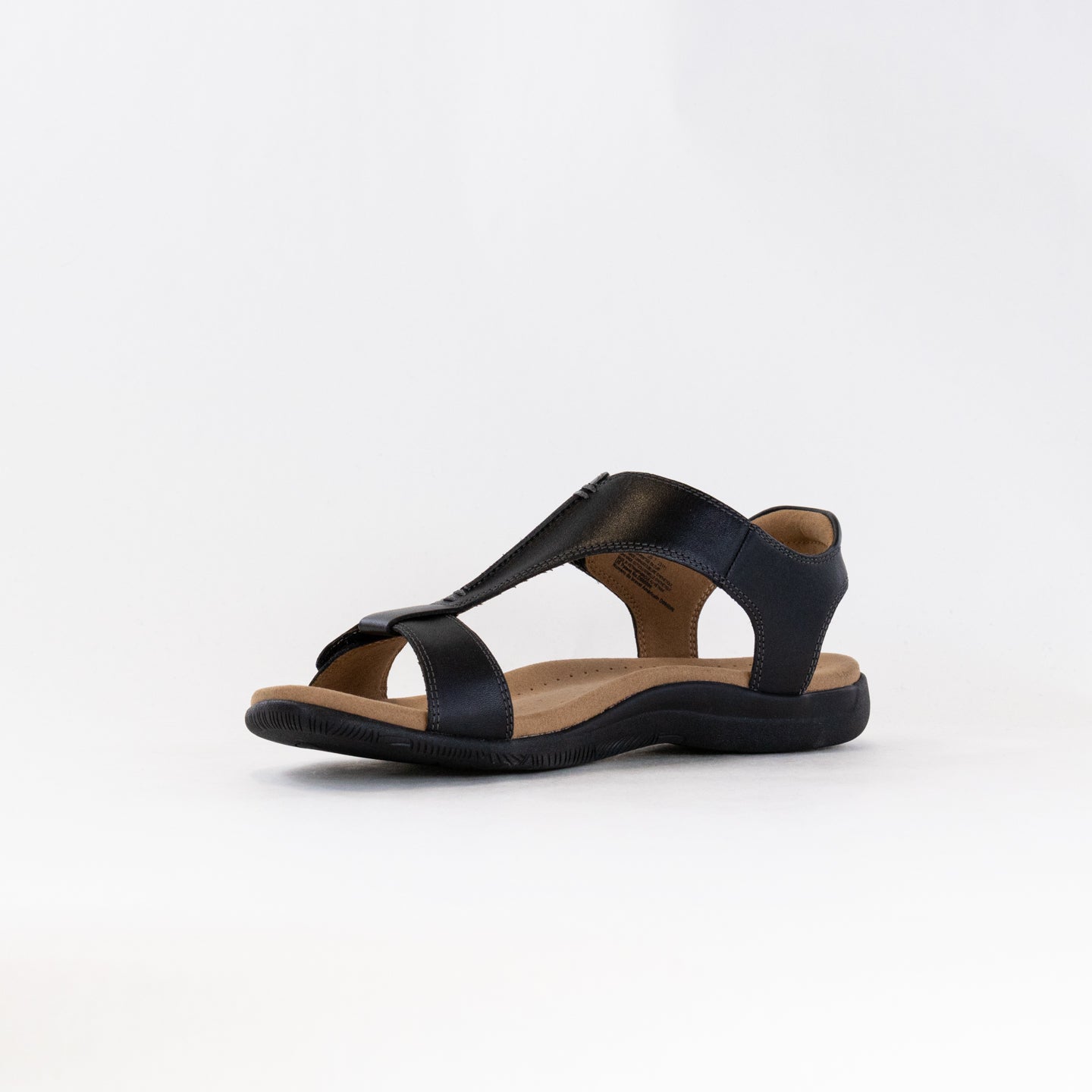 Taos Women's Premium Black Leather Sandal - The Show
