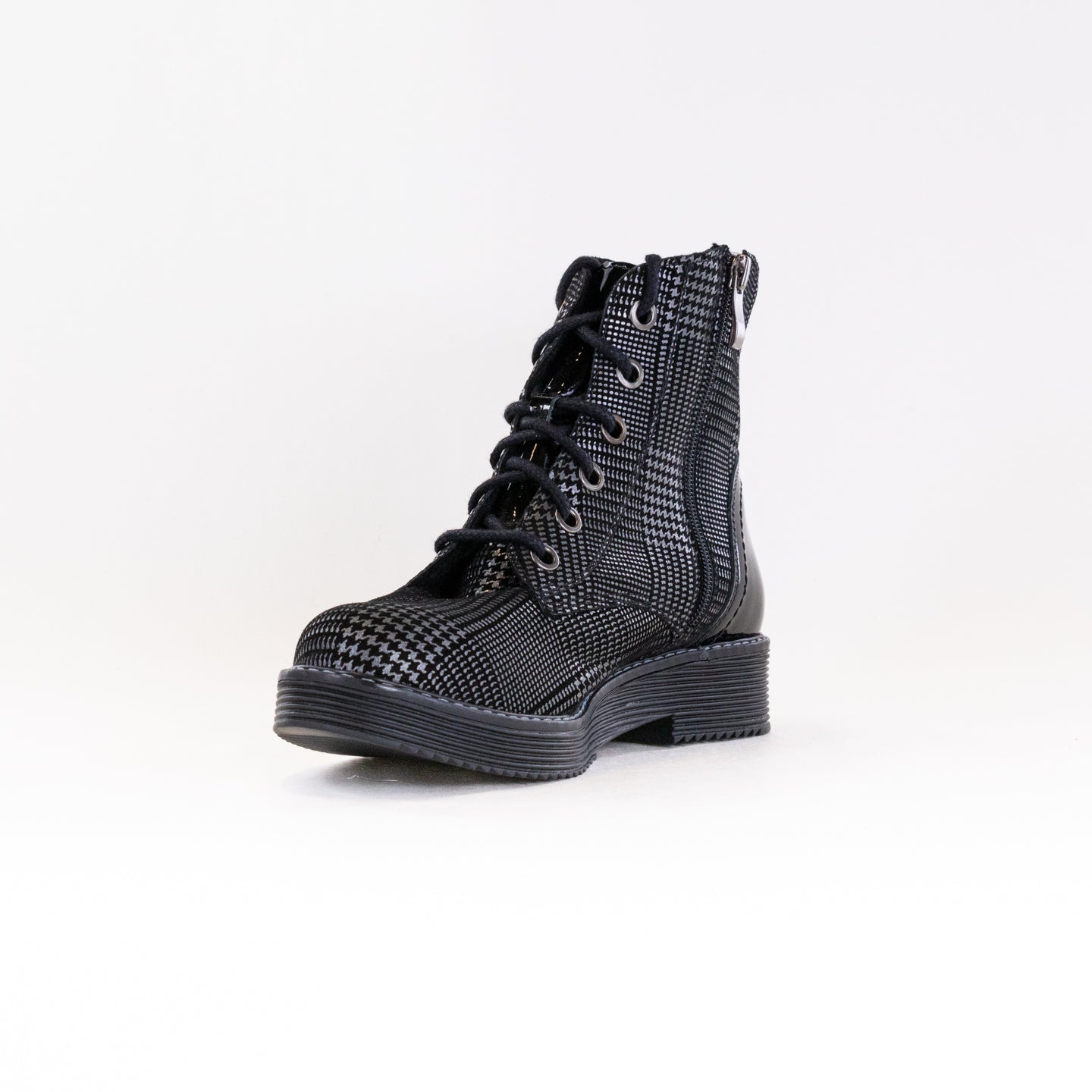 Stylish V-Italia 514 Women's Gray/Black Nubuck Short Boots