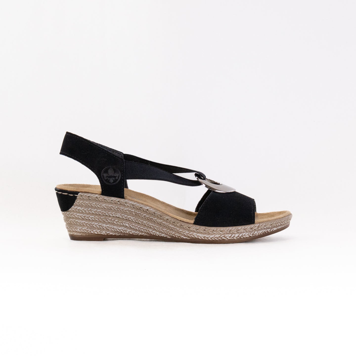 Stylish Women's Black Rieker Fanni Sandals for Summer