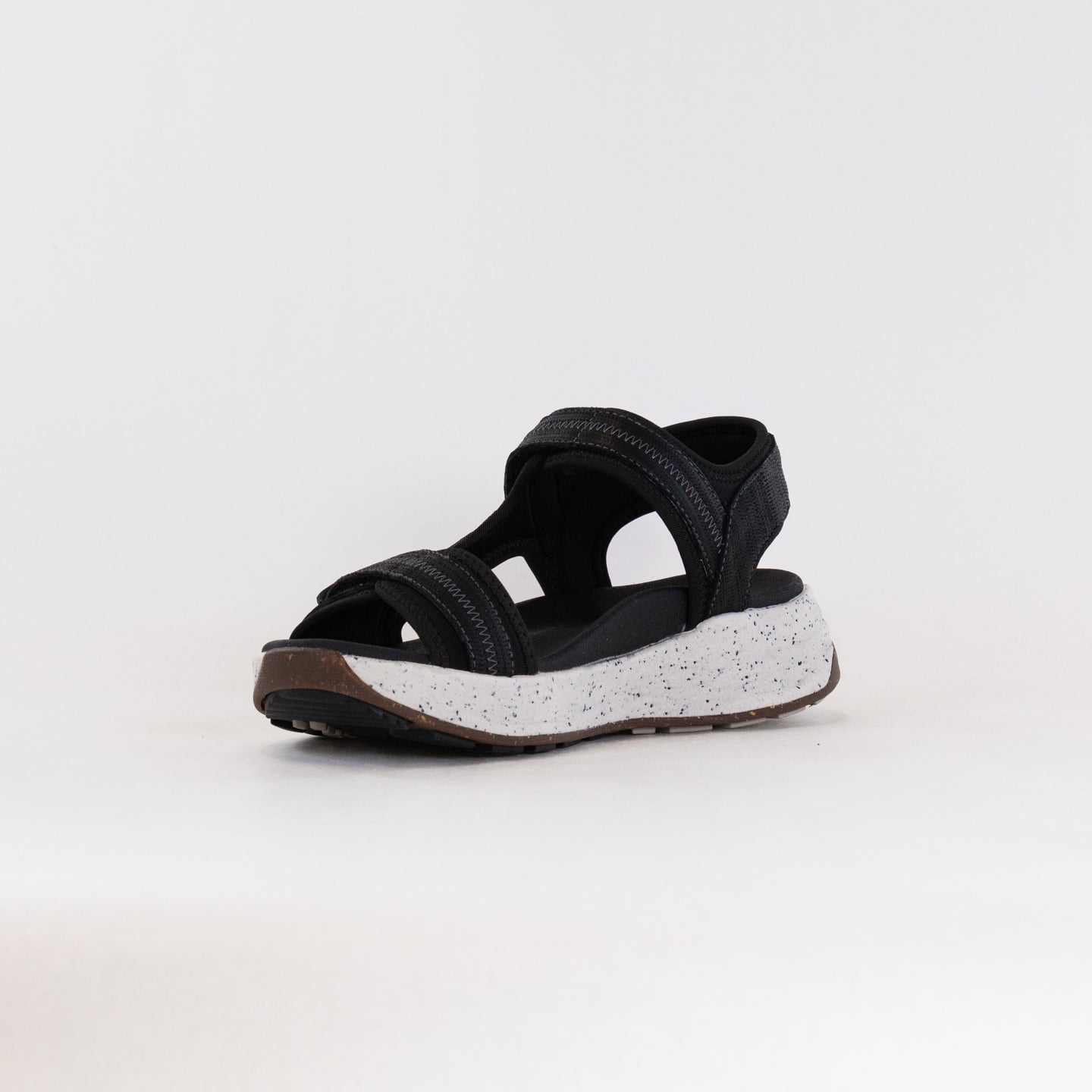 Women's Taos Super Side Black Embossed Sandals - Ideal for Outdoor Fun