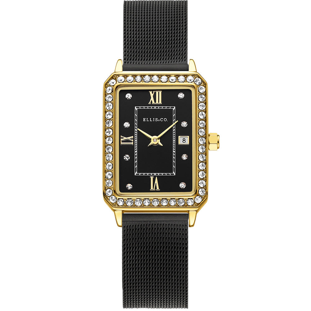 Ellis & Co Delia Imitation Watch with Decorative Date Display