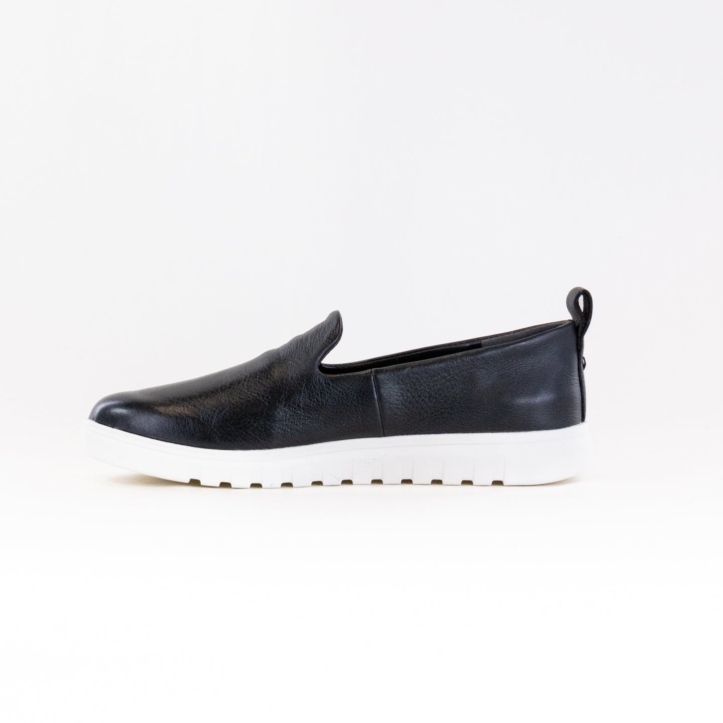 Vionic Women's Uptown Willa Slip-On Leather Sneaker in Classic Black Color