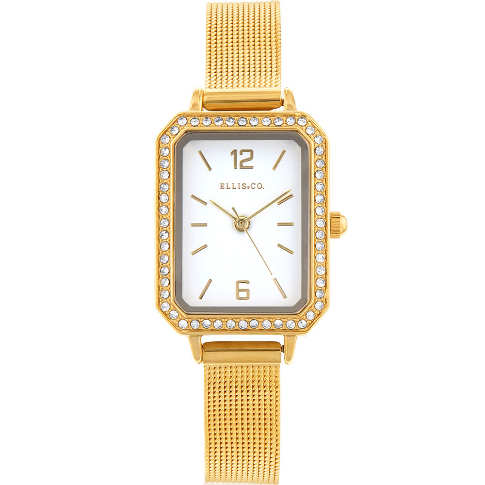 Ellis & Co Lola Women's Stainless Steel Mesh Luxury Watch