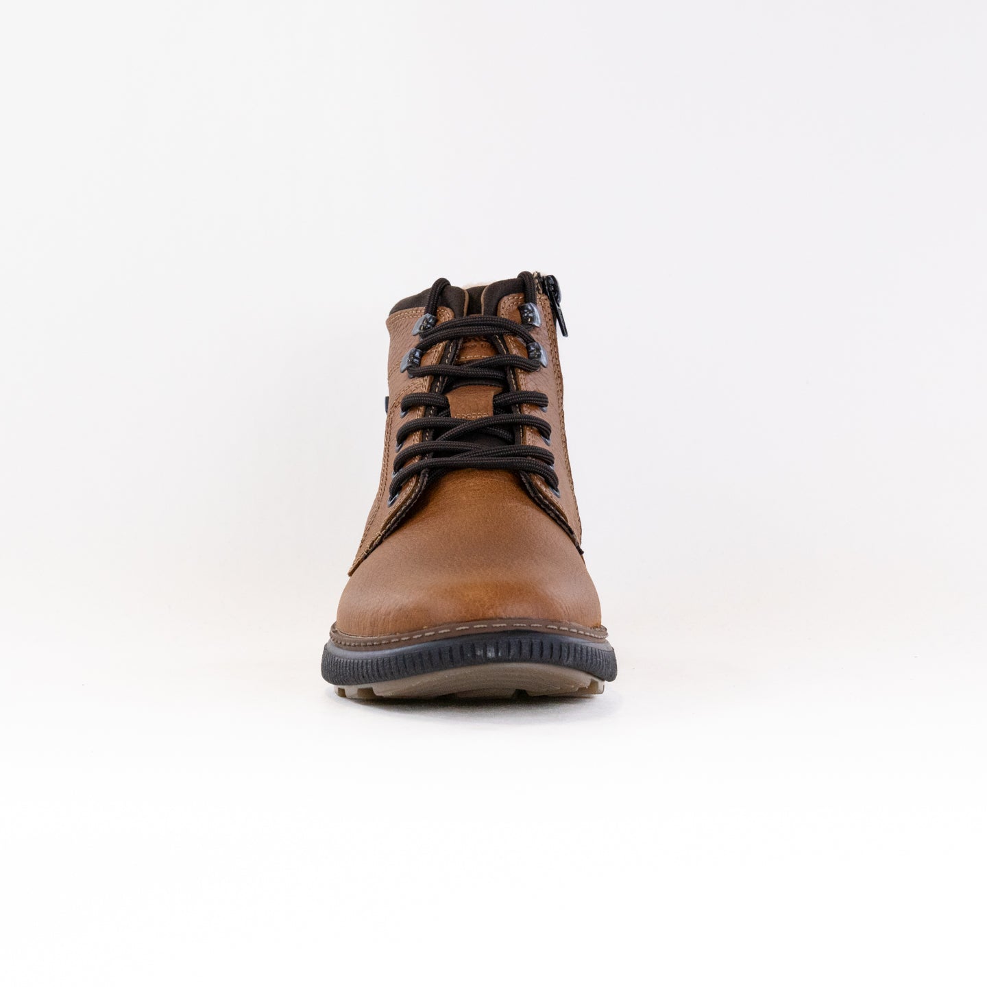 Rieker Men's Cognac Brown Stan B3333-22 Smooth Leather Lace-up Shoes