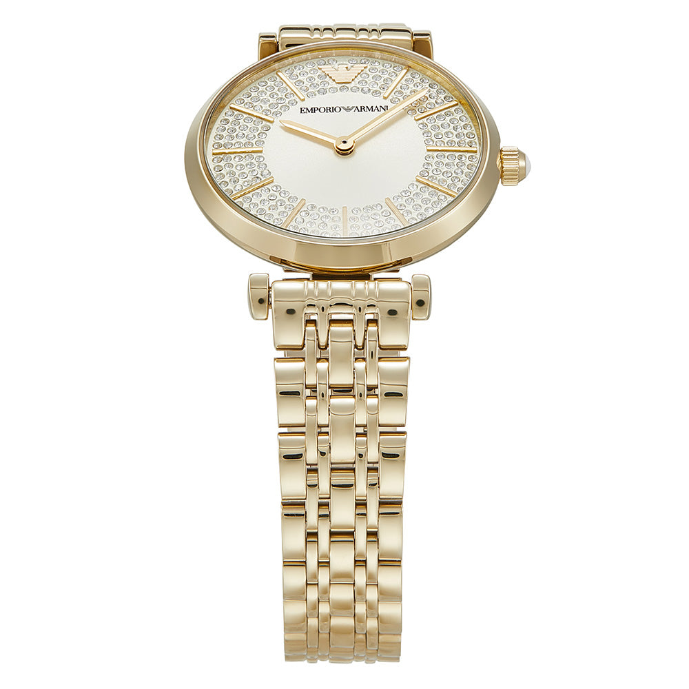 Emporio Armani Luxury Gold-Tone Stainless Steel Gianni T-Bar Men's Watch AR11608