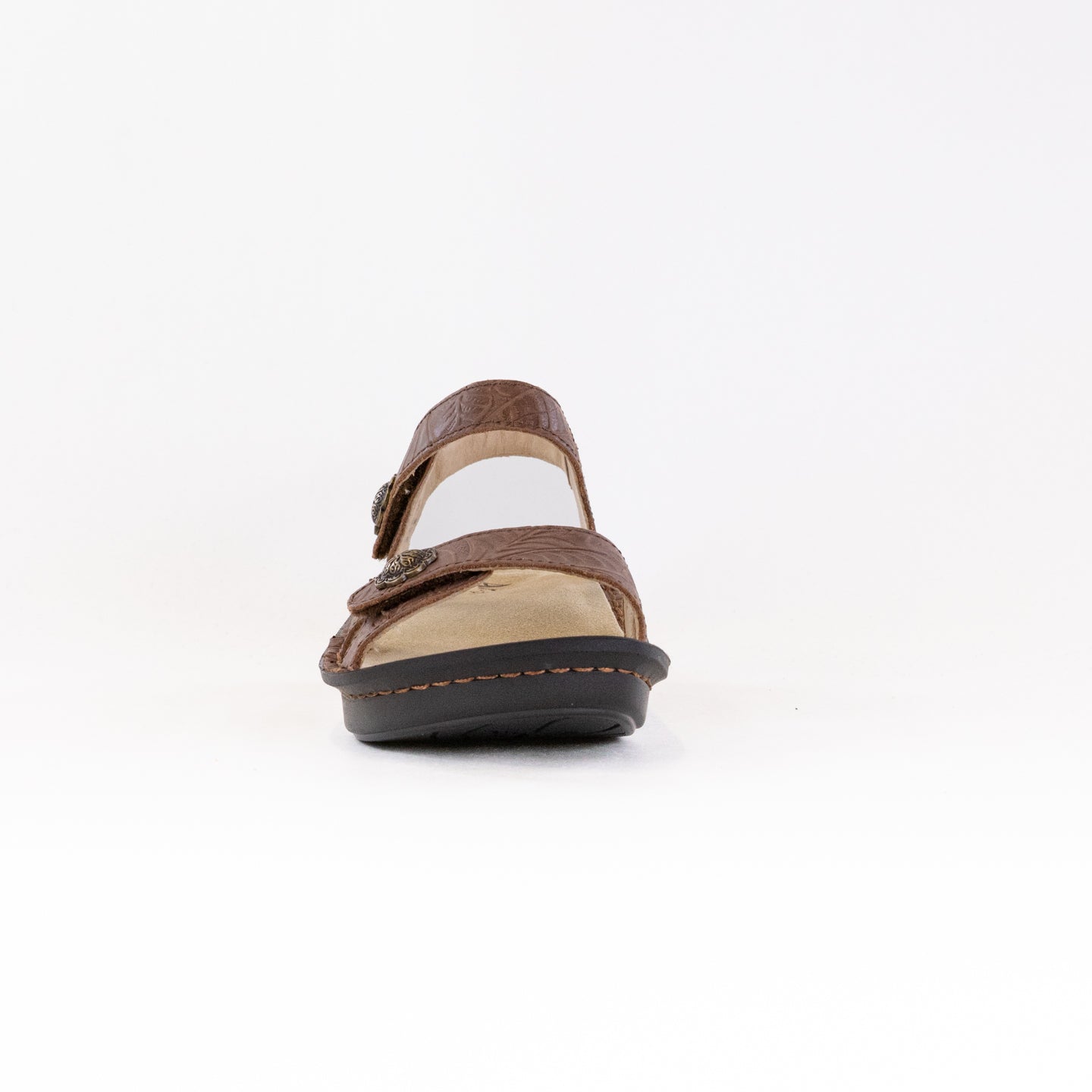 Women's Elegant Adjustable Alegria Vienna Sandals in Delicut Tawny