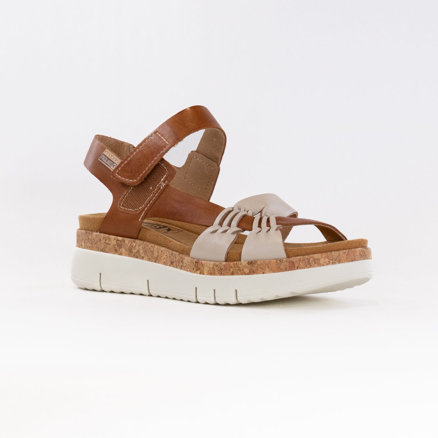 Pikolinos Women's Palma W4N - 0968C1 Sandals in Marfil - Brandy Color