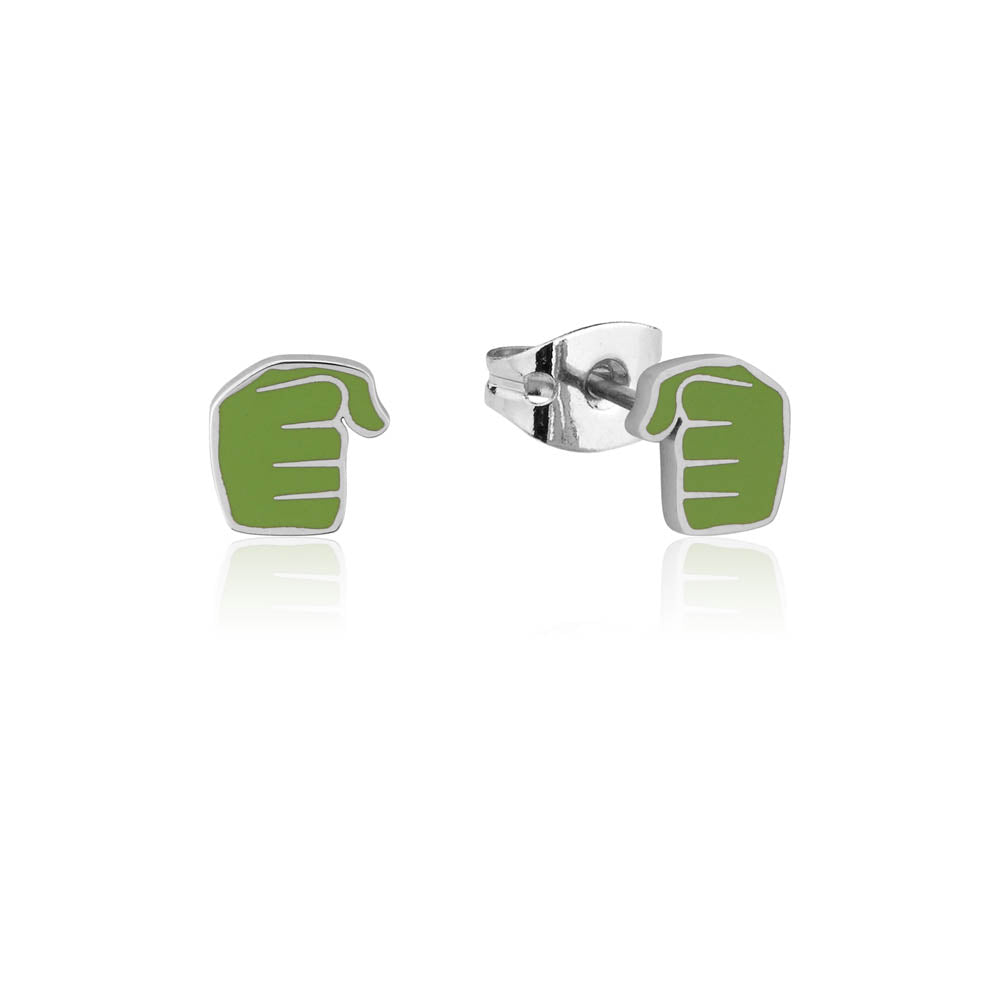 Marvel Disney Hulk Stainless Steel Enamel Stud Earrings for Fashion Lovers