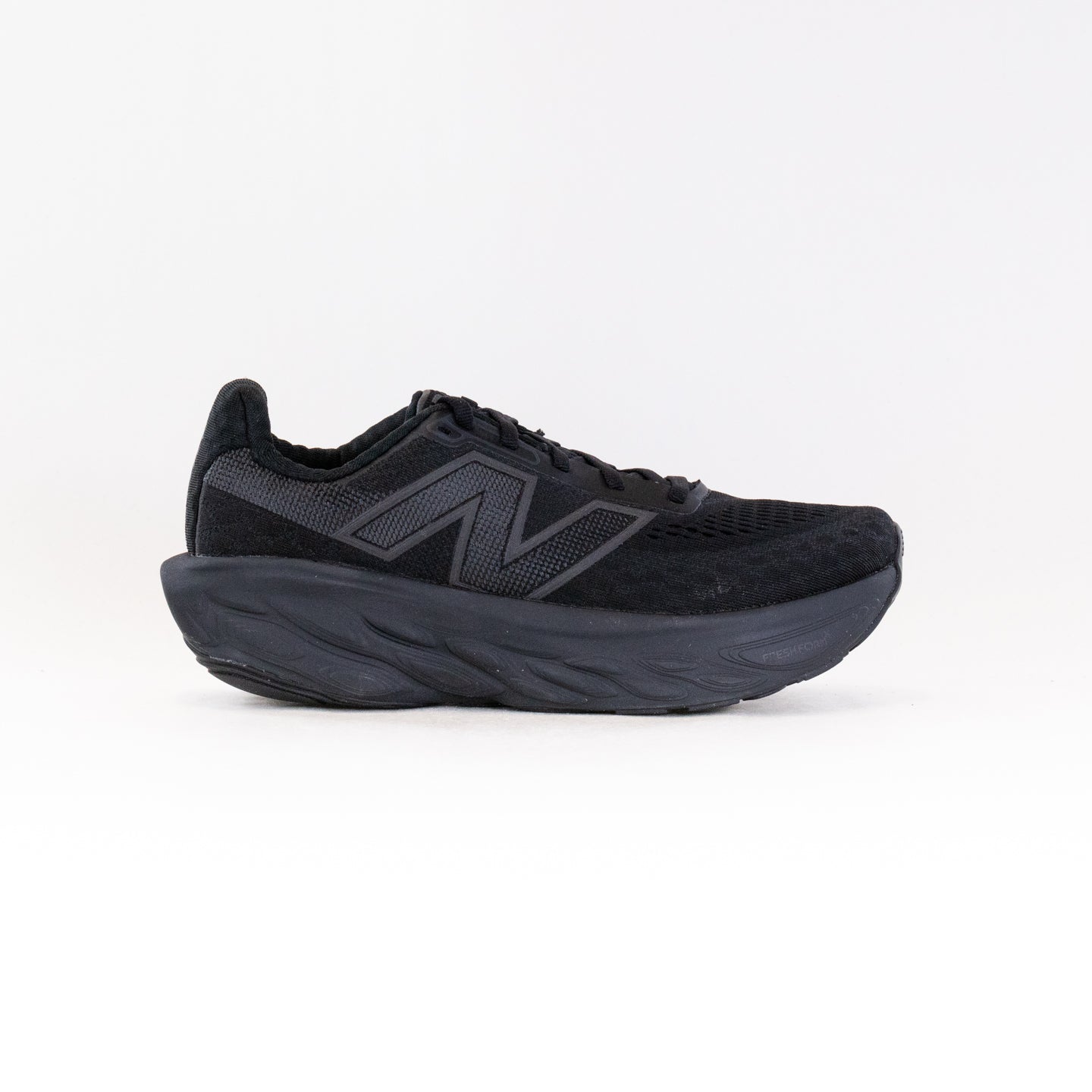 New Balance Women's Running Shoes - 1080V14 Model in Black with Black Metallic and Phantom Color Scheme