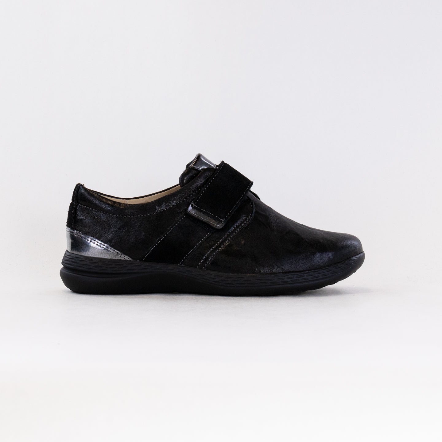Fidelio Women's Black Leather Hi-Energy Multi-Designed Shoes