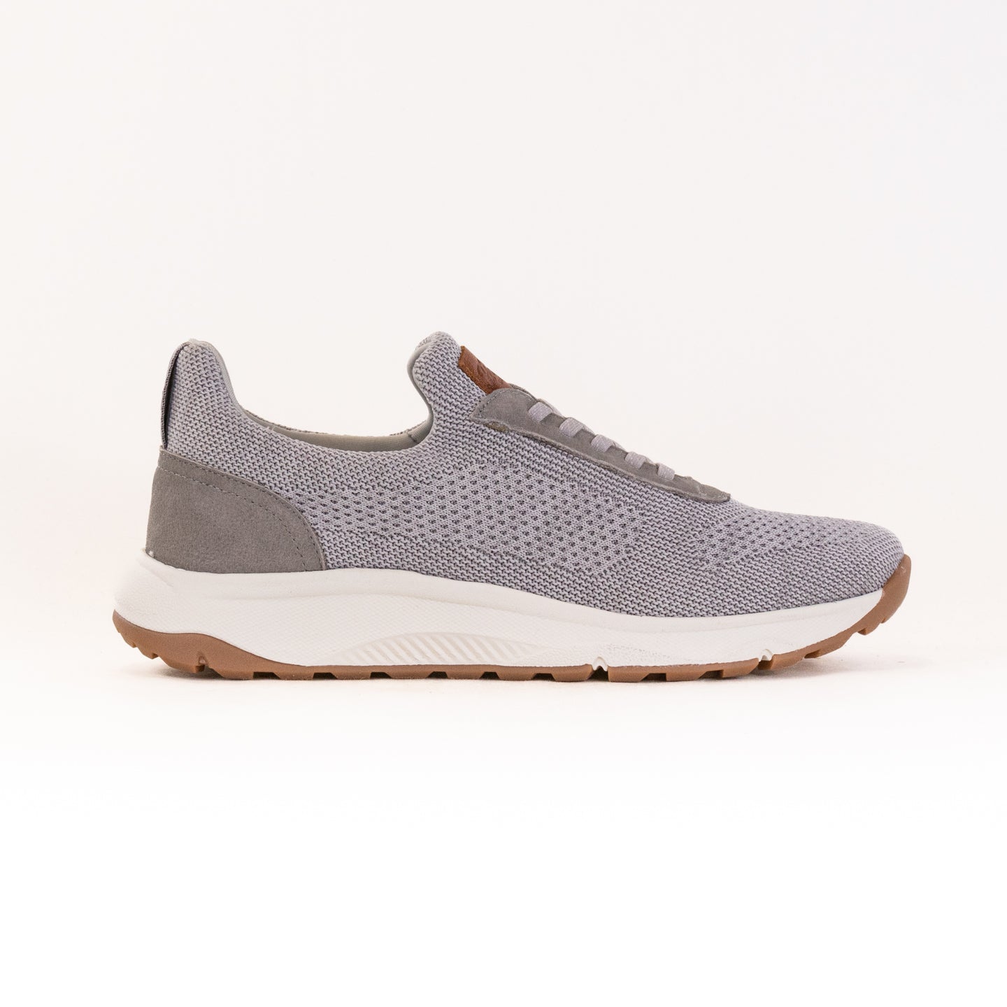 Men's Gray Florsheim Satellite Knit Elastic Lace Slip-On Dress Sneakers