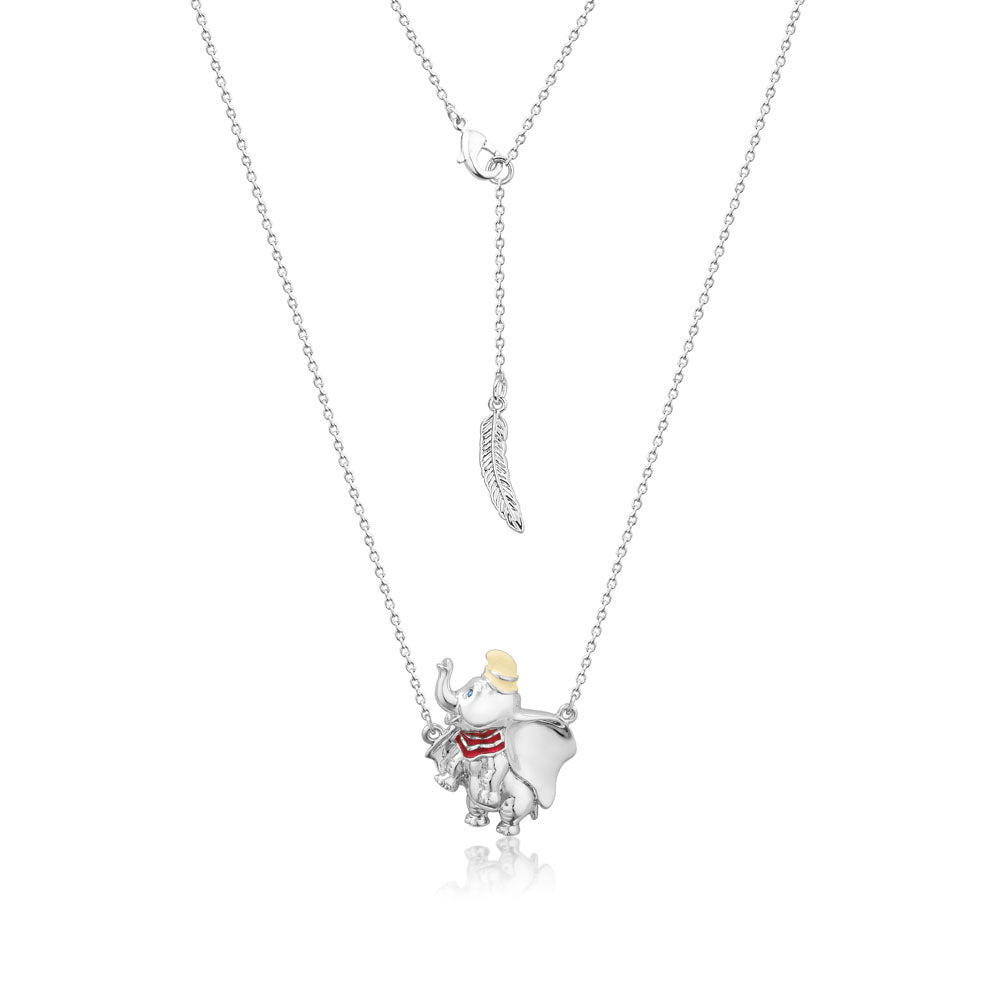 14k Yellow Gold Plated Disney Dumbo & Circus Ball 2-in-1 Necklace Pendant