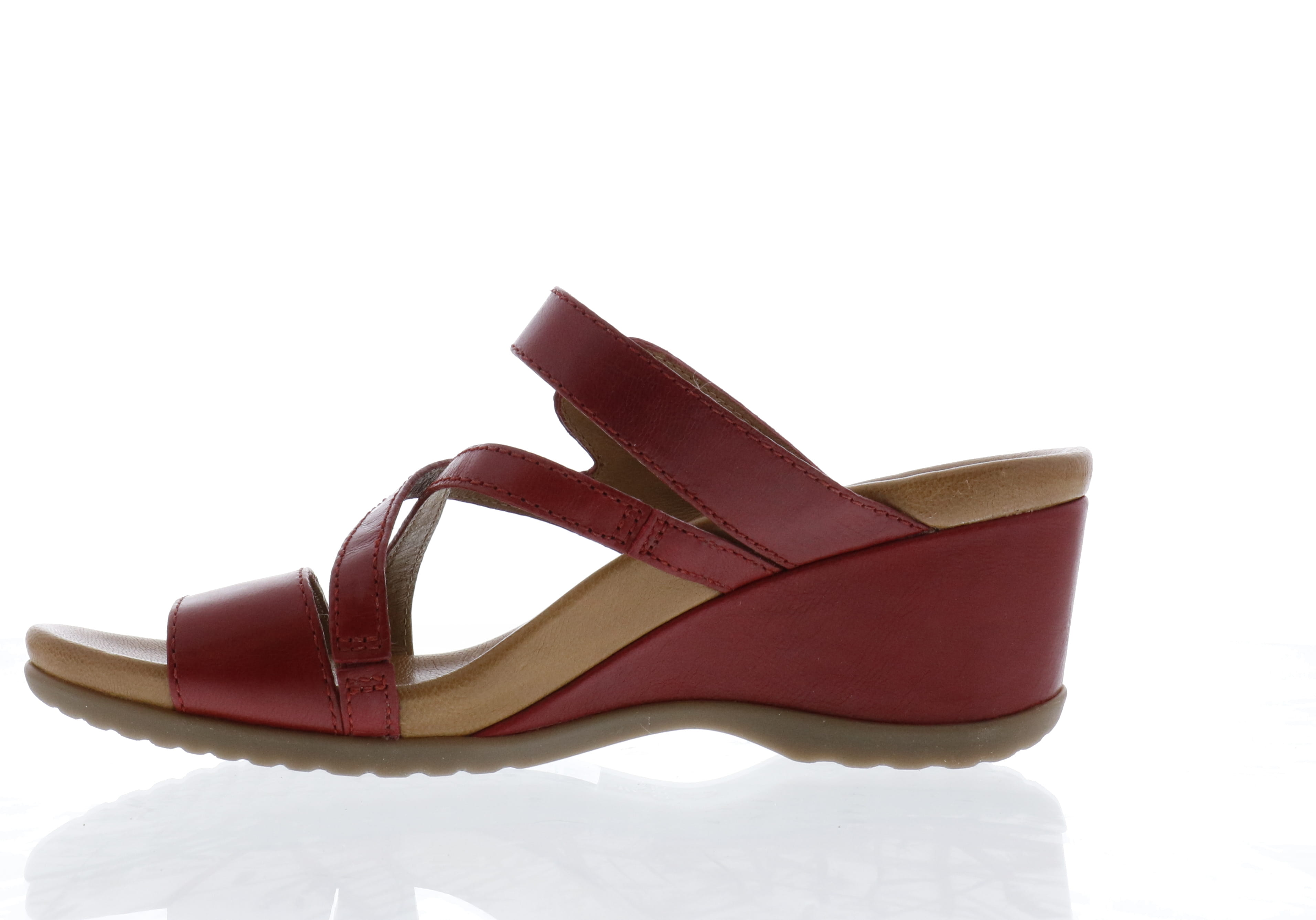Stylish Red Dansko Ana Women's Open - Back Wedge Shoes
