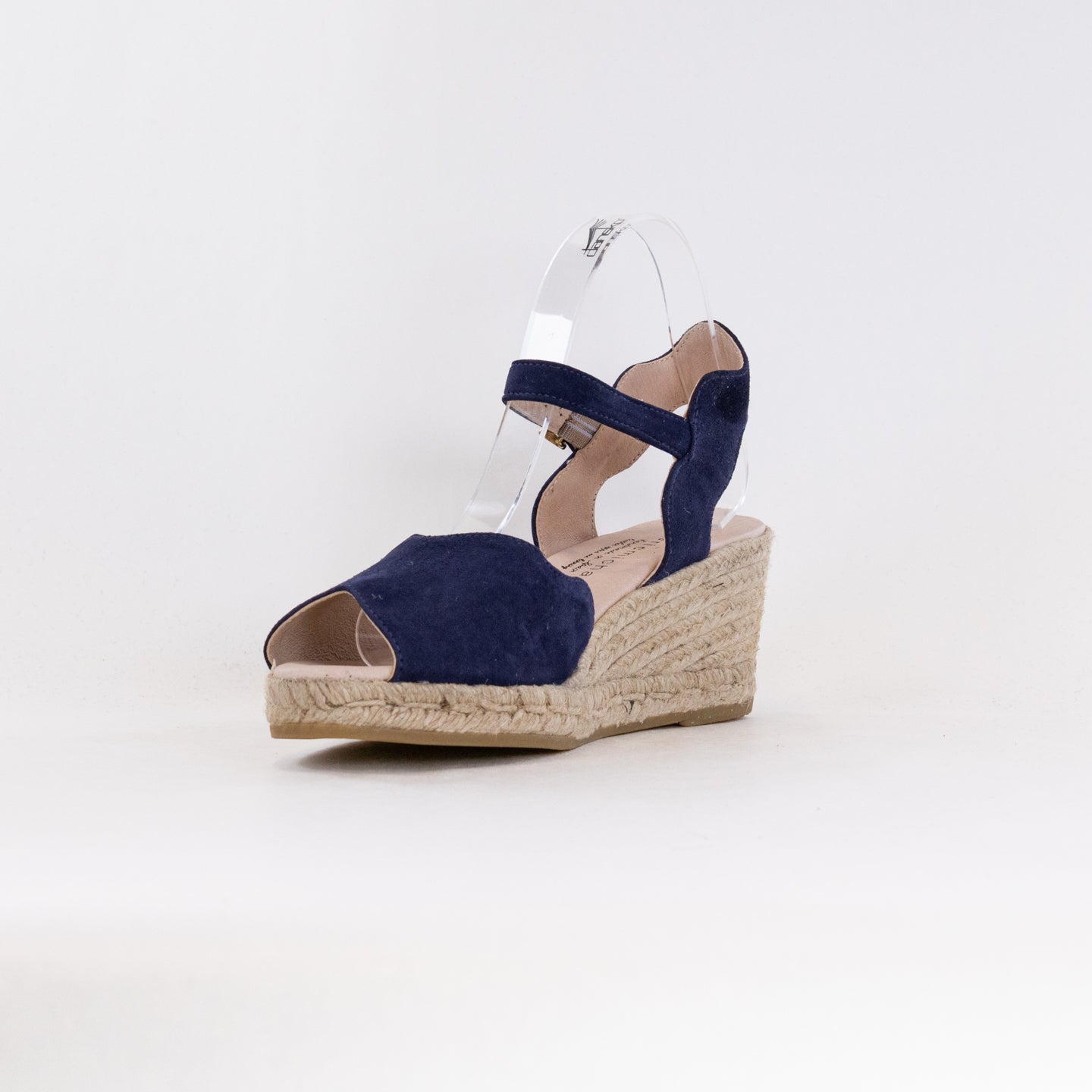 Navy Suede Women's Eric Michael Roundy Stylish Wedge Sandals