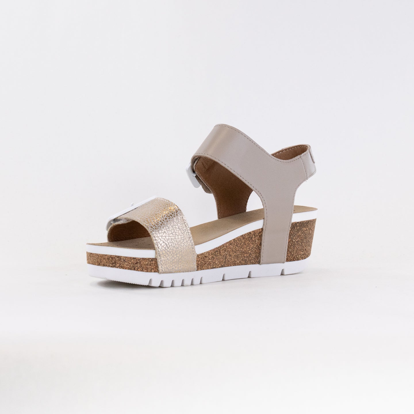 Josef Seibel Women's Quinn 02 Lightweight Creme Wedge Sandals
