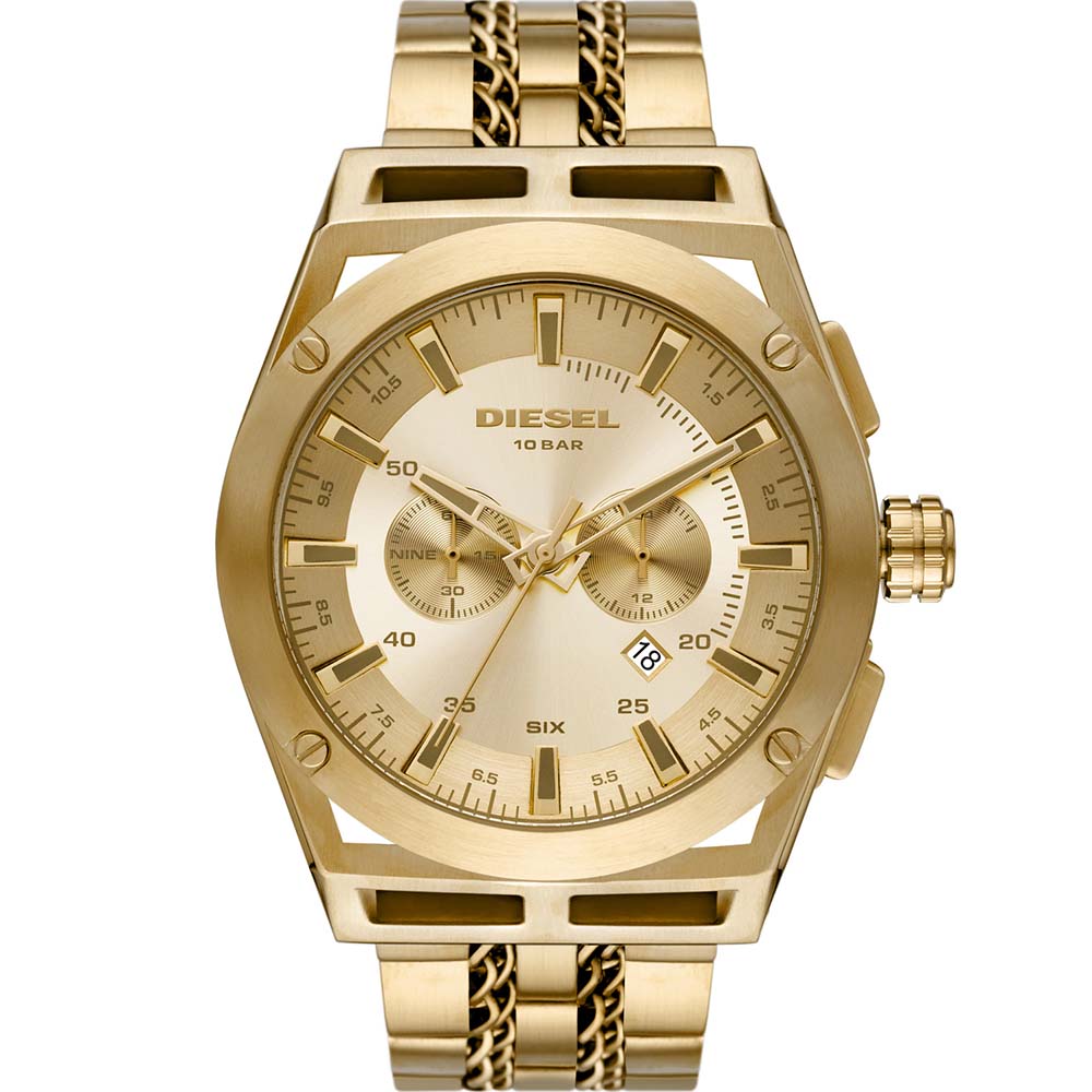 Diesel DZ4580 Timeframe Gold-Plated Stainless Steel Chronograph Watch