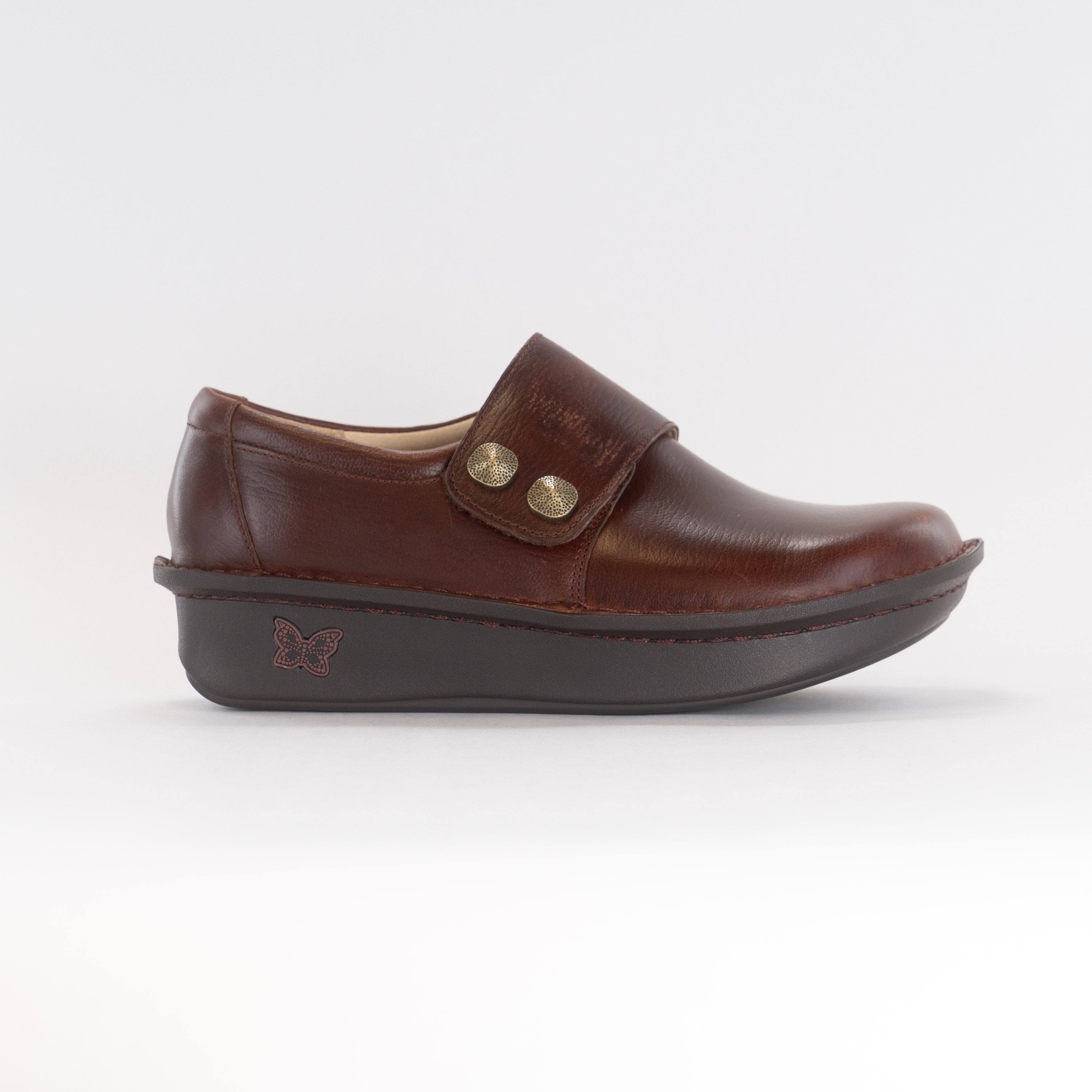 Alegria Deliah Women's Casual Leather Shoes in Chestnut Color
