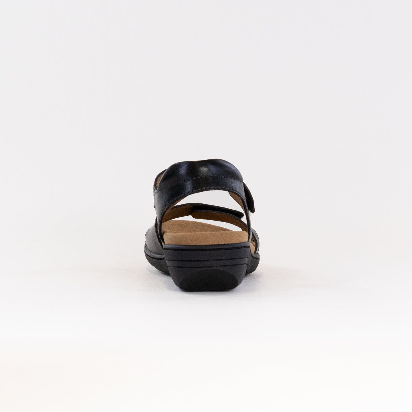 Taos Women's Serene Black Leather Comfortable Low Wedge Shoes