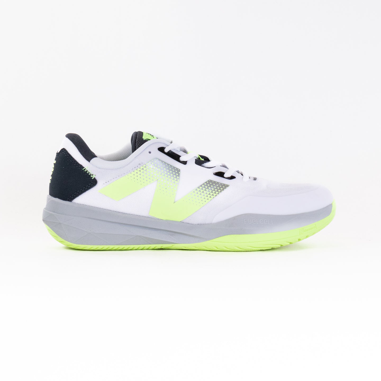 Men's New Balance White-Green Tennis Shoes for Hard Courts