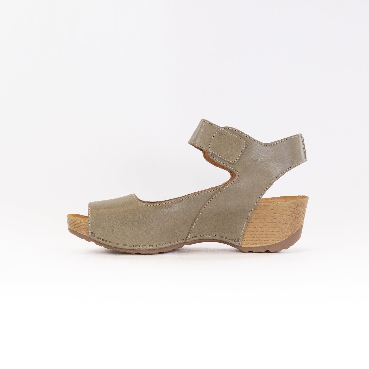 Dansko Women's Tiana Heeled Sandals in Khaki Premium Leather