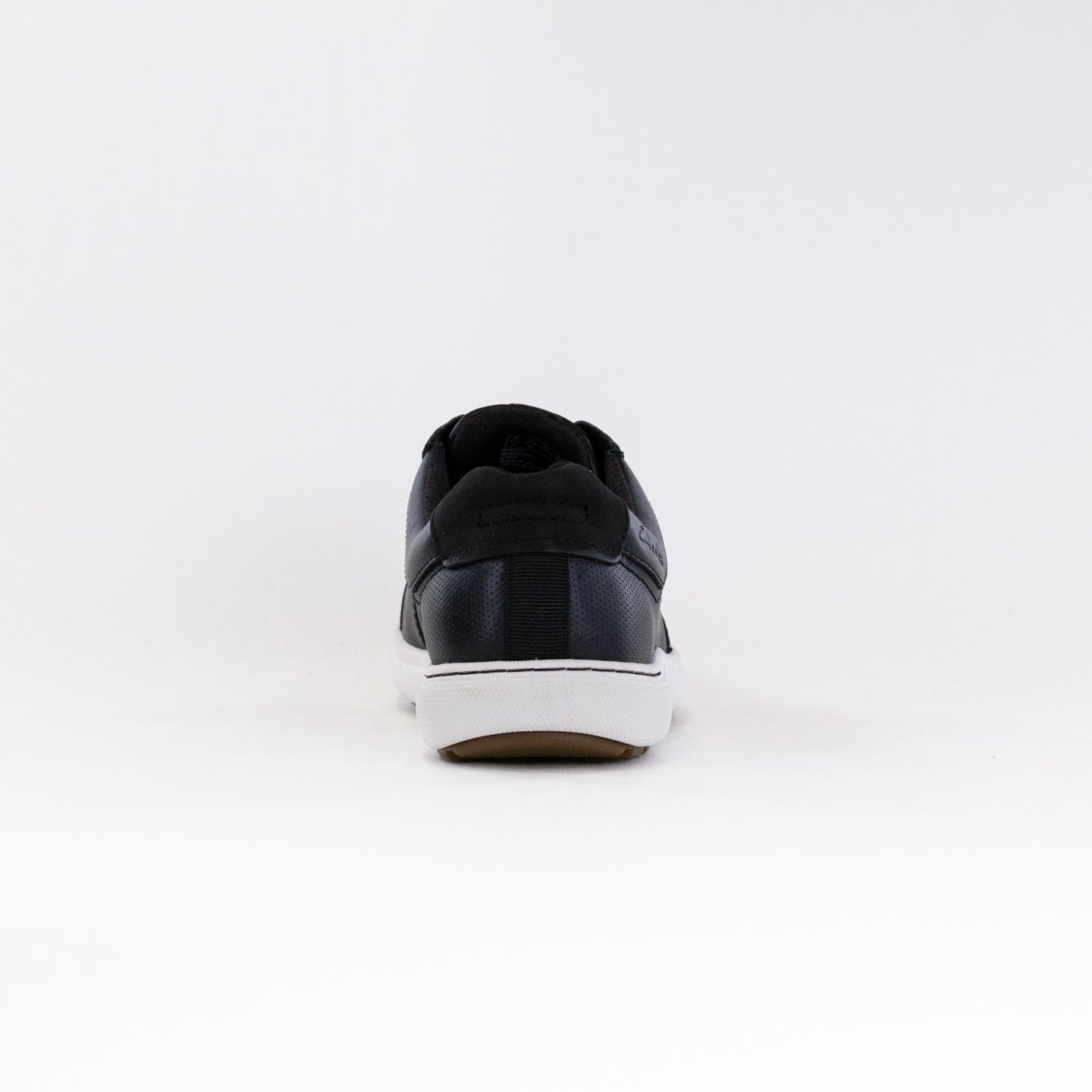 Men's Clarks Mapstone Lace Black Leather Lace - Up Sneakers for All - Day Comfort