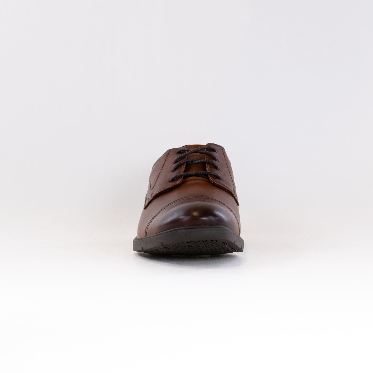 Clarks Men's Eldredge Cap Toe Oxford Dress Shoes in Premium Dark Tan Leather