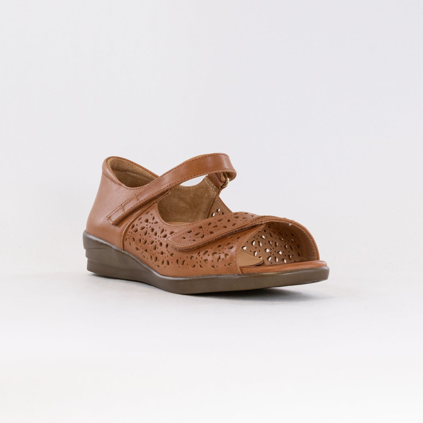 Ziera Women's Tan Leather Daffodil Summer Sandals