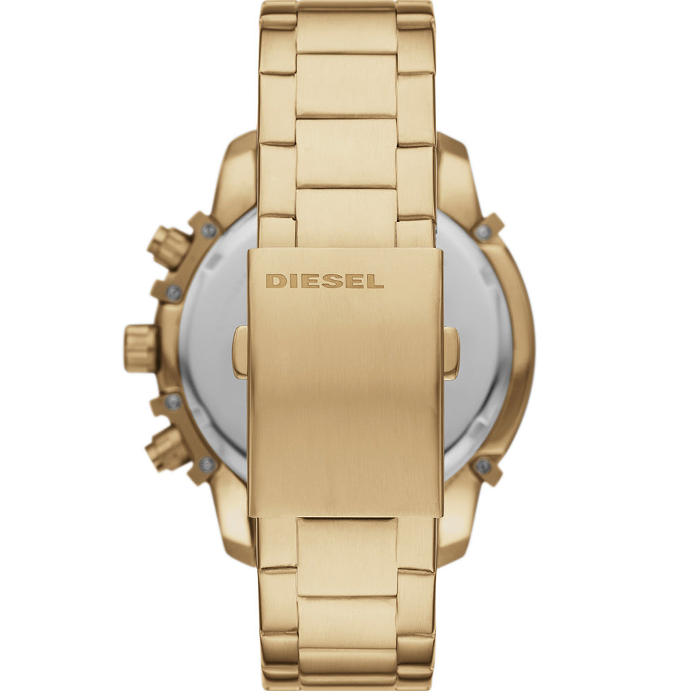 Diesel Mens Griffed Gold-Tone Watch DZ4595