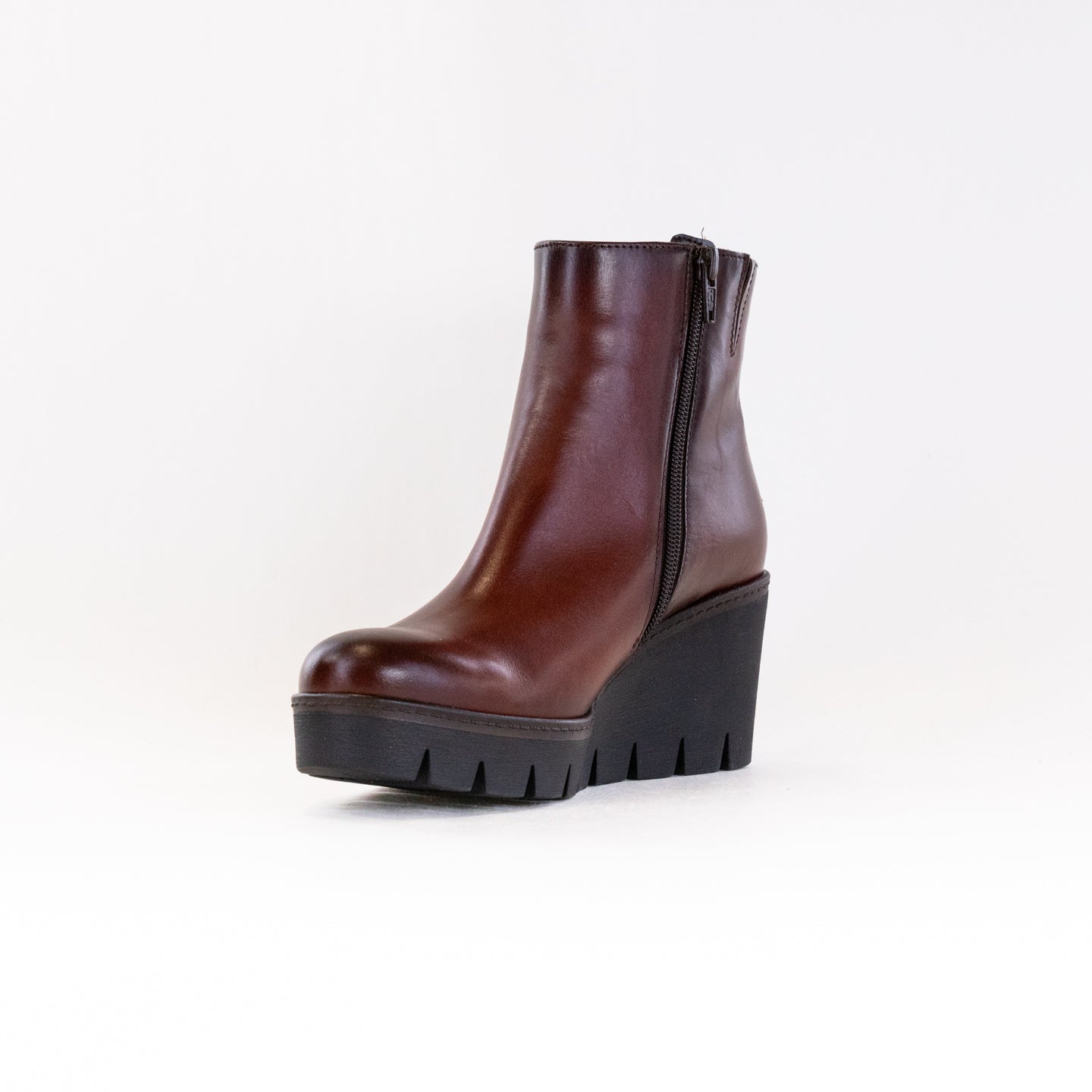 Gabor Women's Brown Leather Wedge Bootie 54.780.24