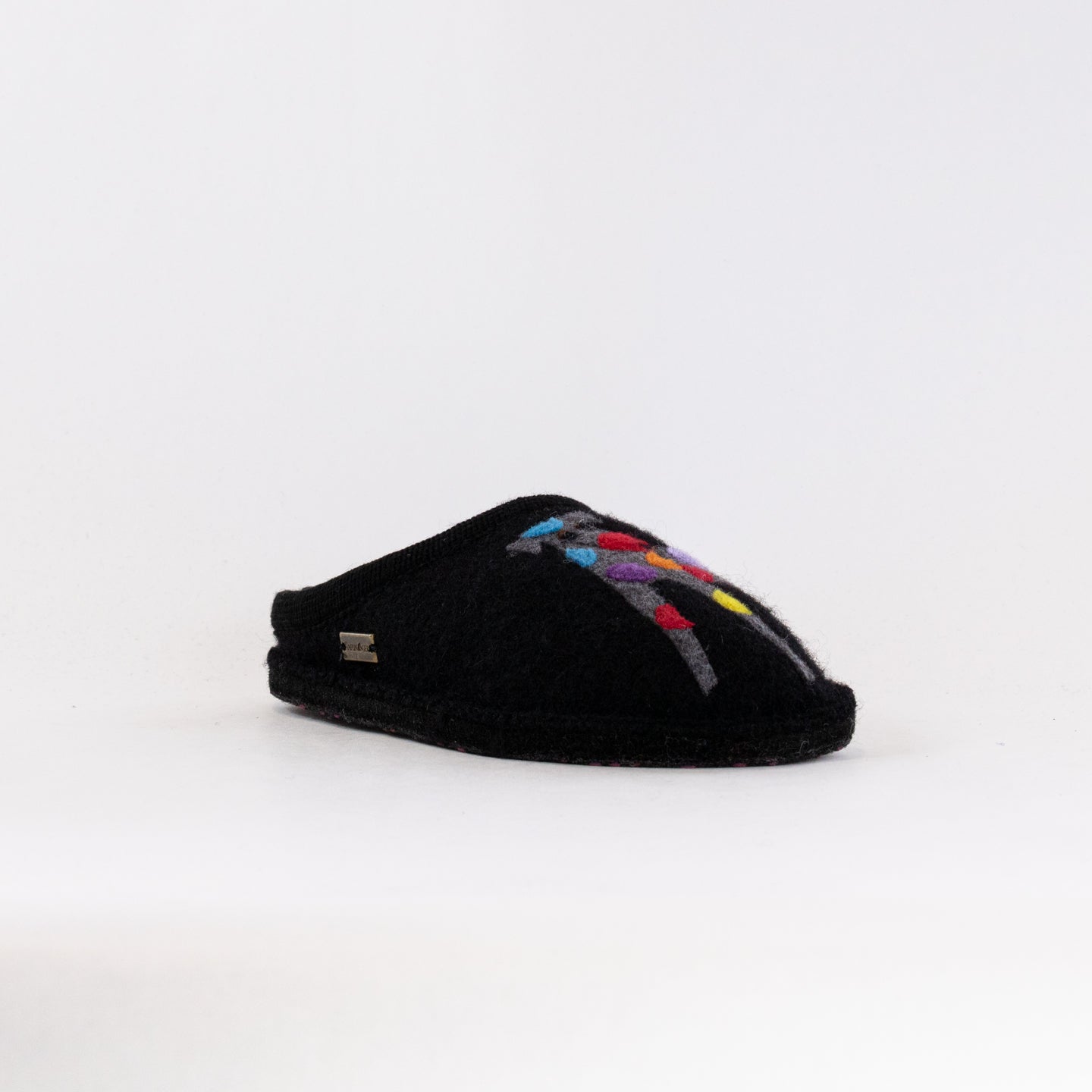 Black Women's Haflinger Whimsical Jack Slippers